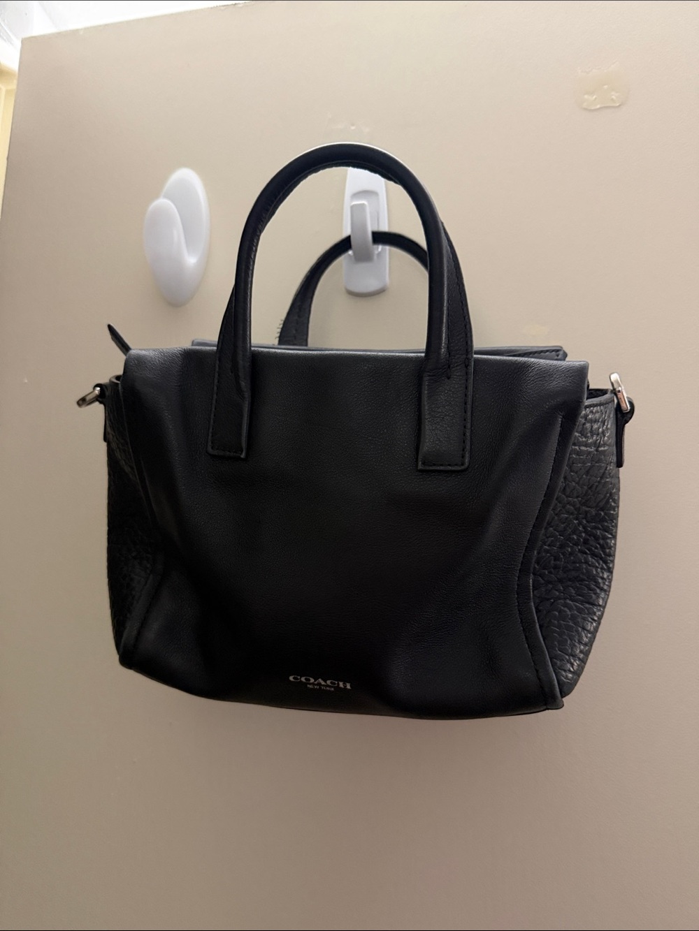 Coach Black Leather Top-Handle Satchel